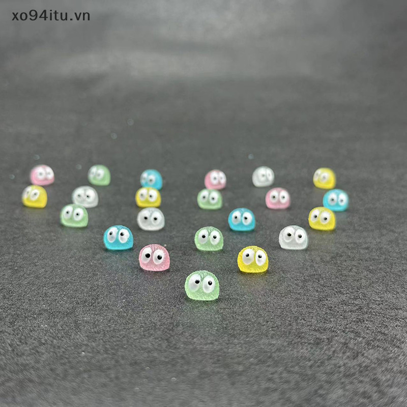 XOITU 10 Chiếc Dạ Quang Bánh Yêu Tinh Đen Sprite Vịt Hình Trang Trí Nhà Phát Sáng Thu Nhỏ Cổ Tích Trang Trí Phụ Kiện VN