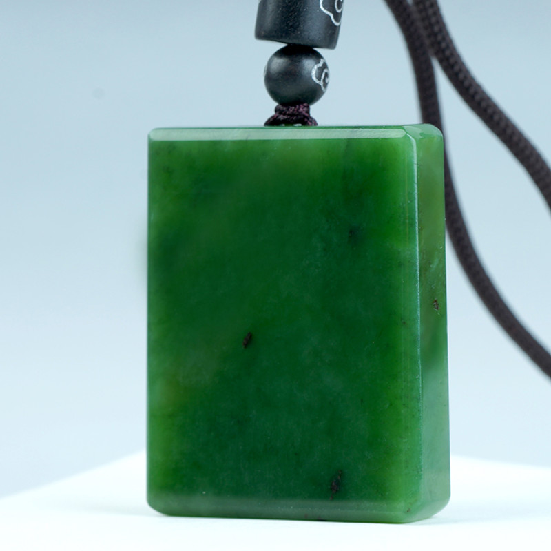 Mặt dây chuyền Jasper An toàn Không có vấn đề Mặt dây chuyền nữ Spinach Green Jade Mặt dây chuyền