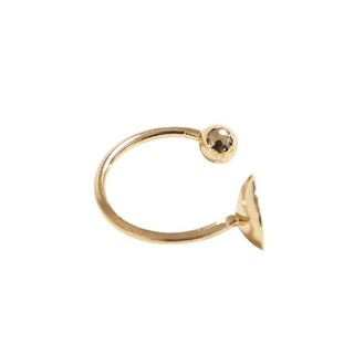 Khuyên tai hình chữ C mạ vàng đồng 18K giữ màu sắc hoa đơn giản DIY trang sức thủ công phụ kiện khuyên tai