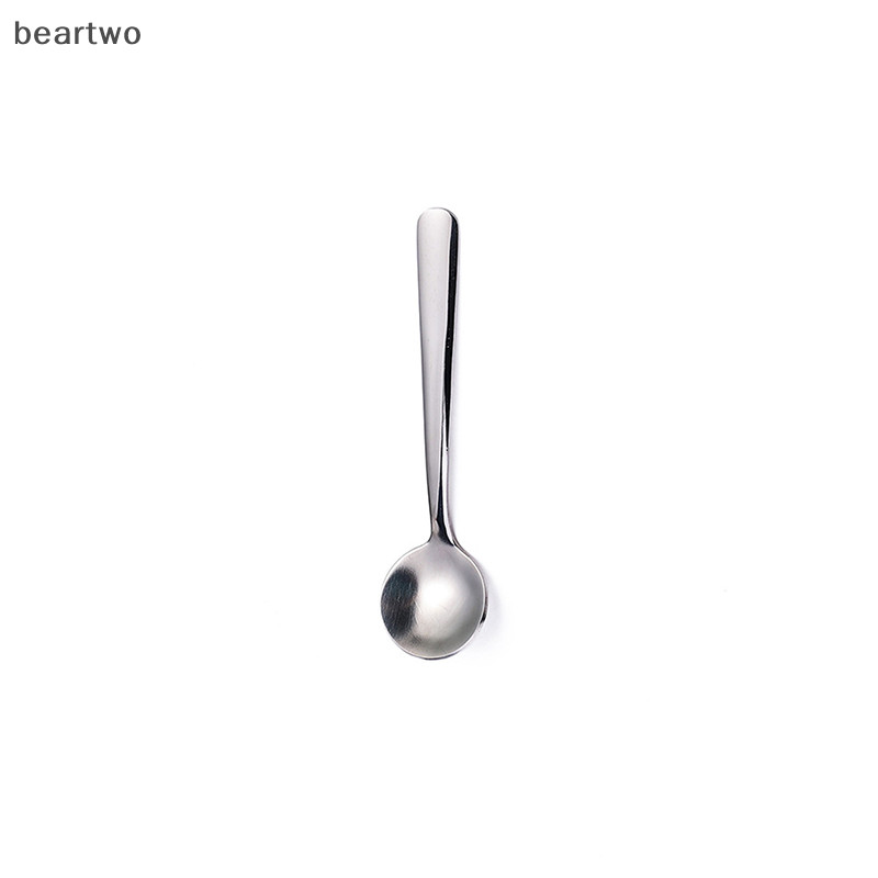 < Beartwo > Kem Thìa Trái Cây Trà Vàng Bạc Trà Cà Phê Thìa Trộn Tròn Thép Không Gỉ Món Tráng Miệng Uống Bộ Đồ Ăn Nhà Bếp Đẹp