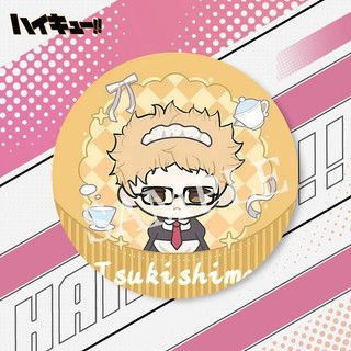 Haikyuu!! Hinata kageyama Kenma Tendo Satori Ushijima Trường Trung Học Bóng Chuyền Tinplate Kim Loại Huy Hiệu Pin Anime Ngoại Vi Sưu Tập Quà Tặng