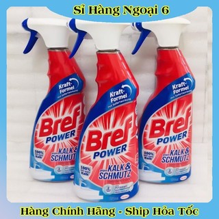 [Mẫu mới nhất] Chai xịt vệ sinh TẨY CẶN CANXI INOX, vòi sen, vách kính Bref Power 750ml của Đức