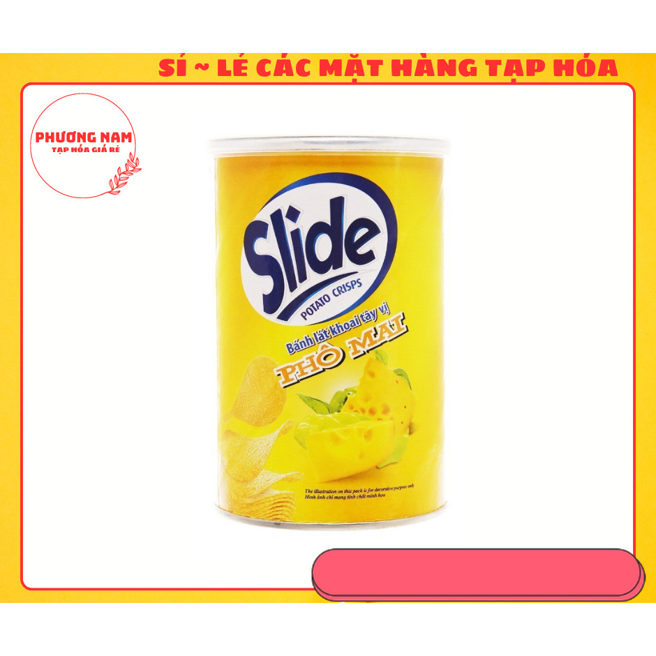 Snack Khoai Tây Slide Vị Phô Mai (Lon 65g) | Shopee Việt Nam