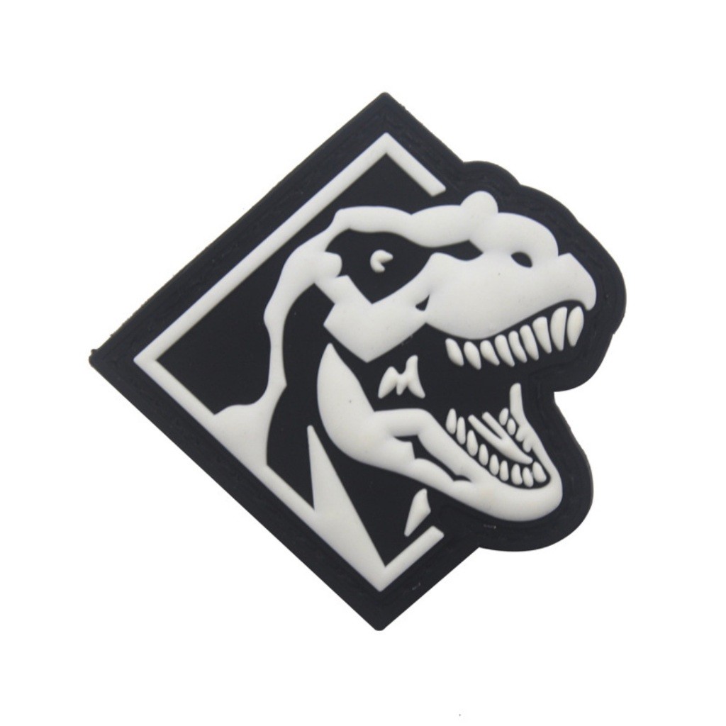 Patch_miếng dán PVC velcro dạ quang khủng long _retro