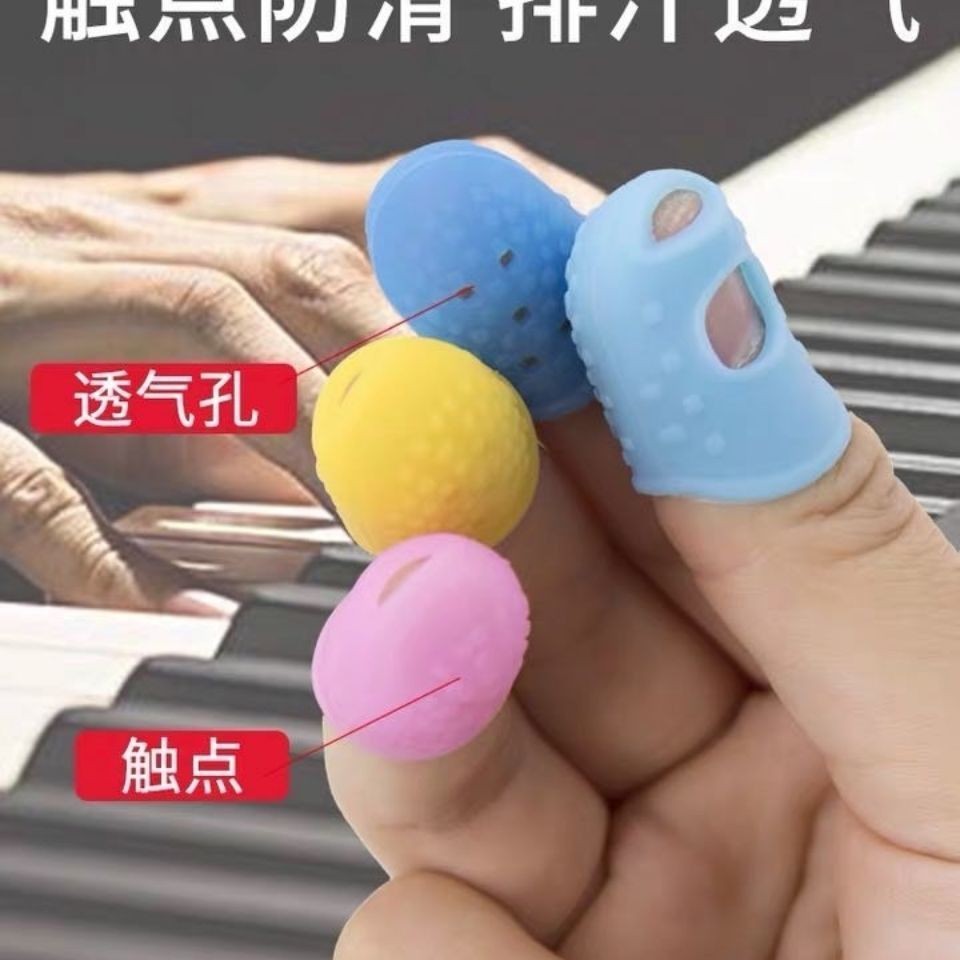 Nắp Ngón Tay Bảo Vệ Ngón Tay Silicon Bảo Vệ Ngón Tay Chống Mài Mòn Dày Chống Trơn Trượt Ngón Tay Bảo Vệ Đau Đàn Guitar @