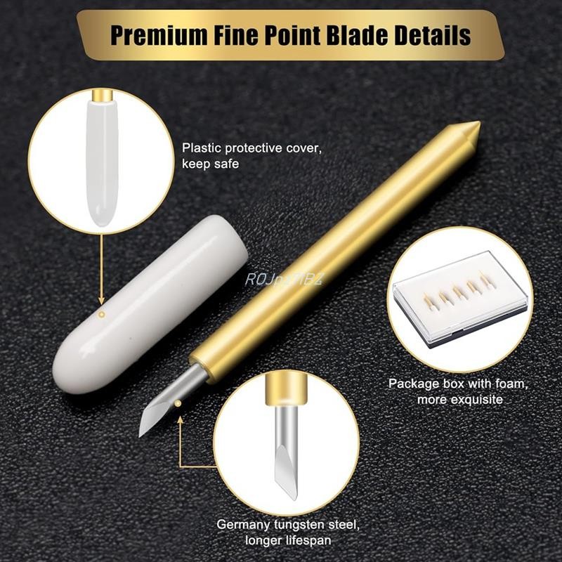 11 Chiếc Cao Cấp Fine Point Blade Có Vỏ, Cho Cricut Maker, Maker 3 Có Vỏ Cắt Phim, Vinyl, Miếng Dán