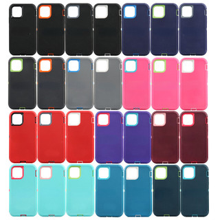 Ốp điện thoại chống sốc 3 trong 1 Defender cho IPhone 11 Pro Max XSMAX XS Lắp ráp dễ dàng Bảo vệ Camera Vỏ silicon sọc chống trượt Vỏ cứng mờ