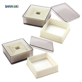 Bộ cắt bánh quy vuông Bộ cắt bánh quy Nylon Fondant có hộp đựng