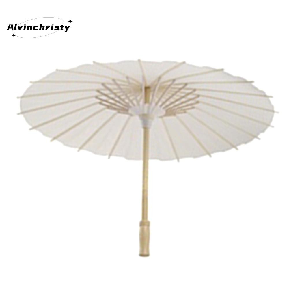 Dù Giấy Đi Biển Dù Trắng DIY Dù Chụp Ảnh Đạo Cụ Cho Bé Tắm Tiệc Cưới 60cm / 23,6Inch