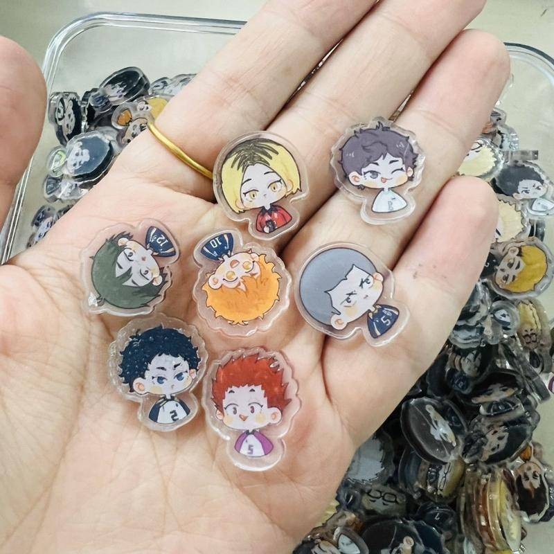 Haikyuu Dễ Thương Acrylic Quyến Rũ 1cm / 2cm Ốp Điện Thoại DIY Trang Trí Thủ Công Phụ Kiện