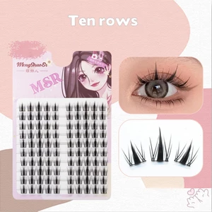 IOIIK 3/510 Row--Cụm mi DIY Cụm nối mi Cụm lông mi Lông mi uốn cong phân đoạn Wispy Cụm lông mi giả