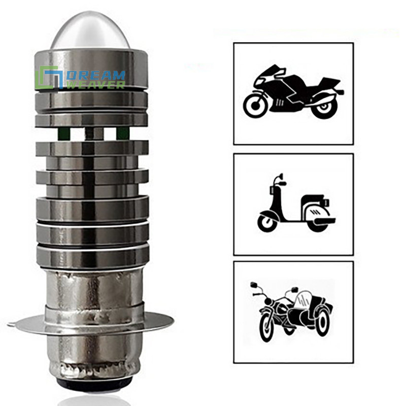 [Dream] Bóng đèn pha hai màu đa năng 12V P15D H6 PX15D LED Đèn pha xe máy H6 Xe tay ga Xe máy mới