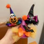 YT4 Halloween phù thủy mũ ma kẹp tóc mũ đội đầu cô gái bí ngô kẹp tóc để biểu diễn