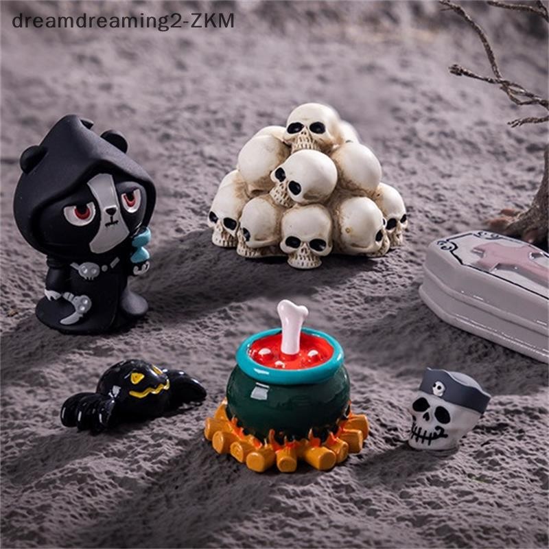 [Dreamdreaming] Sáng tạo Halloween Kinh dị Skeleton Quan tài Đồ trang trí phong cảnh vi mô Đạo cụ dự tiệc Trang trí bàn làm việc trên ô tô Phụ kiện nhựa DIY Quà tặng [zkm]
