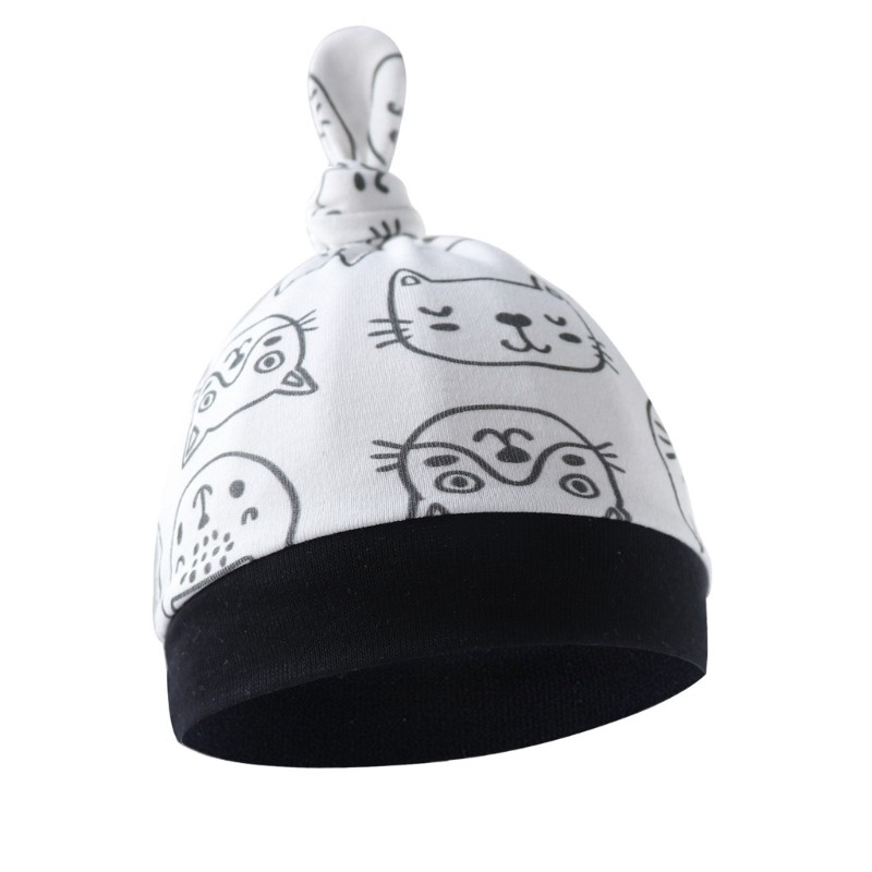 Dasbsug 1 Cái 3 Mũ Bé Thắt Nút Mũ Ấm Áp Chống Gió Trẻ Sơ Sinh Bonnet Mũ Sơ Sinh Bonnet Tắm Hiện Tại Cho Bé Trai 0-3 Tháng
