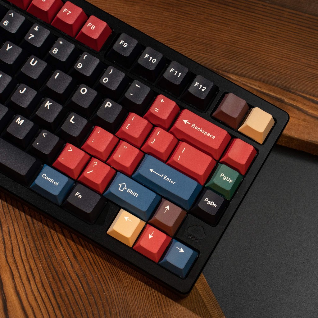 Đen Hỗn Hợp Ánh Sáng Keycaps 129 Phím PBT cherry profile Dye-Sub Keycaps Bộ Bàn Phím Cơ mx switch | BigBuy360 - bigbuy360.vn