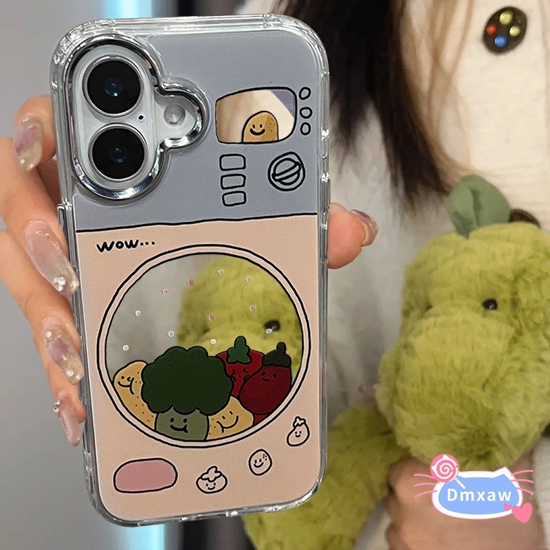 Ốp Điện Thoại Trong Suốt Họa Tiết Rau Hoạt Hình Cho Tecno Camon 30S 20 Pro 12 Pova 6 Neo Itel S17 P38 A05S A04 S23 Plus A60 A60S 5G 4G Vỏ Mềm Chống Sốc