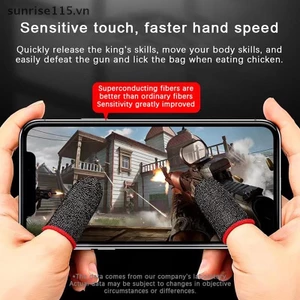Srvn 2 Chiếc Tay Cầm Chơi Game Đầu Ngón Tay Thoáng Khí Cho Trò Chơi Màn Hình Cảm Ứng Chống Mồ Hôi Ngón Tay Bao Da Găng Tay Cảm Ứng Di Động Nhạy Cảm.