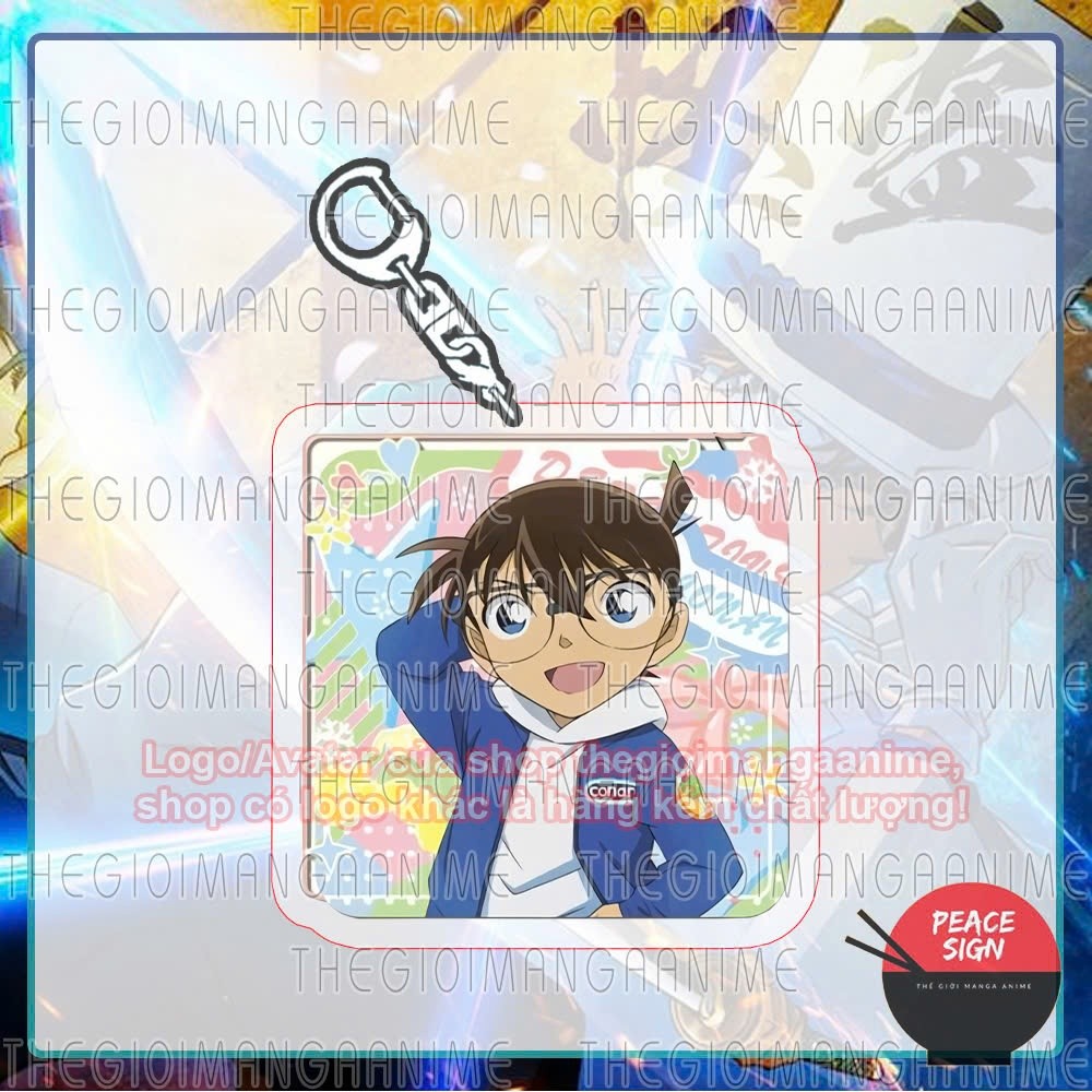Móc khóa DETECTIVE CONAN Thám Tử Lừng Danh in hình anime chibi mica trong acrylic