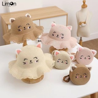 Mũ Cói Che Nắng Viền Gợn Sóng Phong Cách Hàn Quốc Ngọt Ngào Thời Trang Mùa Hè Mới Cho Bé Gái