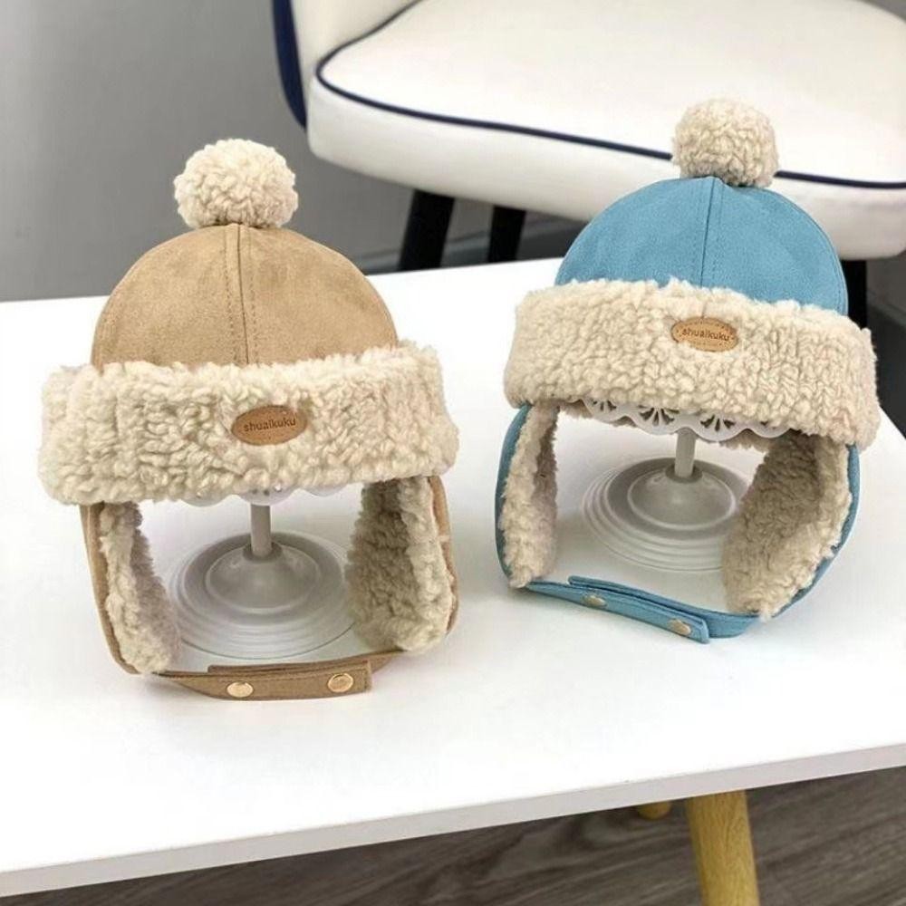 WOAY Kid Lei Feng Hat, Boy Girl Thicken Warm Scarf Hat Set, Bảo vệ tai chống gió Mũ chui đầu trẻ em đa năng