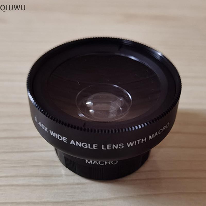 Qiuwu 2in1 Ống kính điện thoại mắt cá Zoom góc rộng 0,45X Ống kính Macro mắt cá Bộ dụng cụ máy ảnh có ống kính kẹp trên điện thoại cho điện thoại thông minh.