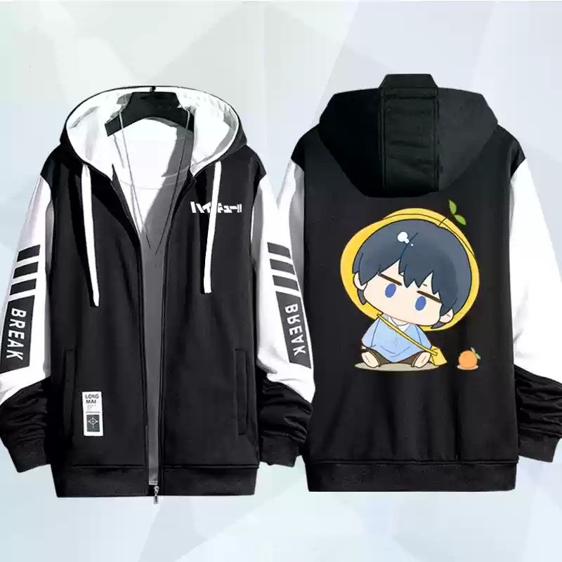 5y Haikyuu Kei Tsukishima adashi Yamaguchi áo khoác dây kéo Áo khoác cardigan áo len Unisex dài tay Top Cosplay