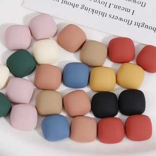 15mm vuông nhỏ màu sơn cao su nhựa miếng dán hoa tai kẹp tóc nữ vỏ điện thoại di động phụ kiện trang sức tự làm chất liệu