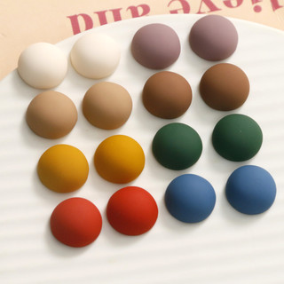 15.5mm Thu Đông Retro Mờ Mờ Nửa Mặt Miếng Dán diy Nhựa Phụ Kiện Bông Tai Kẹp Tóc Vỏ Điện Thoại Chất Liệu