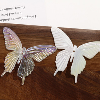 Phụ kiện bướm đuôi én 3D acrylic mạ AB, bông tai DIY, đồ trang trí treo xe, vật liệu dây điện thoại bán buôn
