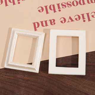 Baroque phong cách ngọc trai bạc trắng Tình Yêu hình học hình chữ nhật Kem khung ảnh DIY phụ kiện trang sức vật liệu bán buôn