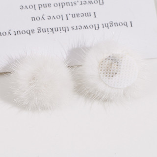 3CM Kẹp tóc bóng lông nhung mềm mại nhiều màu sắc Phụ kiện tóc DIY Phụ kiện trang sức Chất liệu thủ công Bán buôn