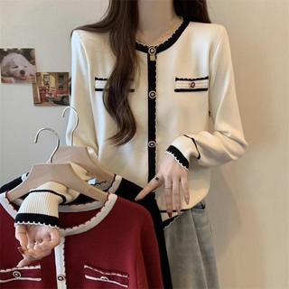 Áo khoác dệt kim áo mặc trong mẫu mới mùa thu cho nữ áo tôn dáng gầy