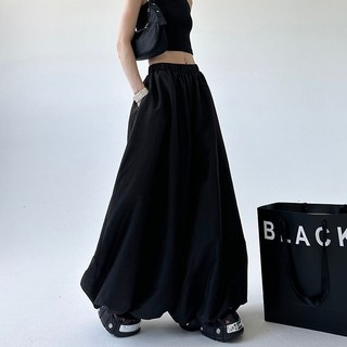 S-3XL Xuân Thu Kích Thước Lớn Culottes Nữ oversize Siêu Mỏng Hơn Nhìn Bao Da Thịt Cực Dài Phiên Bản Hàn Quốc a-Line Thường Ngày Lười Đơn Giản Đi Lại Rời Bloomers Quần Ống Rộng Quần Bud Quần Eo Cao Quần Dài