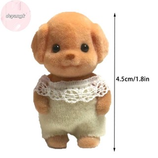 Deyangk Limb Di Động Rừng Gia Đình Động Vật Hình Poodle Đổ Xô Shaggy Hình Chó Mẫu Nhà Búp Bê Thu Nhỏ Phụ Kiện Búp Bê Cho Trẻ Em VN