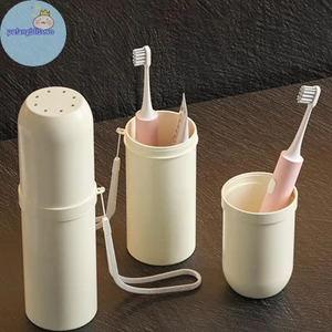 Hộp đựng bàn chải đánh răng du lịch di động đơn giản Pufangbliss Hộp đựng bàn chải đánh răng và kem đánh răng có nắp đậy VN