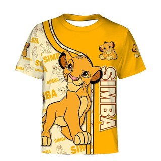 Mới Vua Sư Tử 3D In Dạo Phố Nam Nữ Thời Trang Áo Trẻ Em Tee Áo