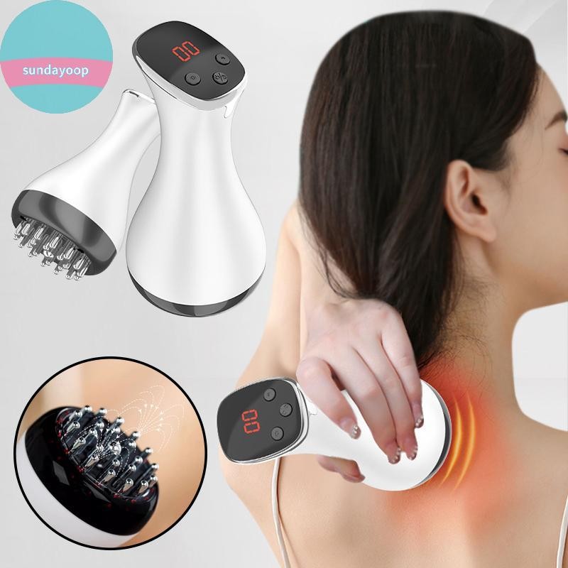 Sund Điện Kinh Tuyến Bàn Chải Gua Sha Máy Mát Xa Toàn Thân Rung Nén Nóng Cạo Lymphatic Thoát Nước Máy Đốt Mỡ VN