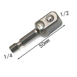 Bộ chuyển đổi ổ cắm thép Chrome Vanadi Chuôi lục giác 1 / 4 "3 / 8" 1 / 2 "Bộ thanh mũi khoan mở rộng Dụng cụ điện