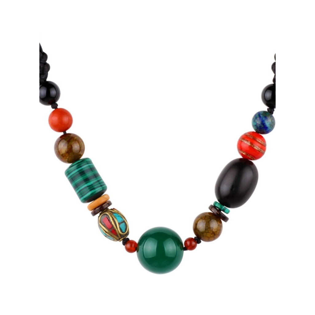 Mã Não Vòng Cổ Nữ Xương Đòn Dây Chuyền Bohemian Phong Cách Mới Hào Quang Phong Cách Dân Tộc Retro Sang Trọng Tất Cả Trận Đấu Cổ Trang Sức Vòng Cổ YJGL