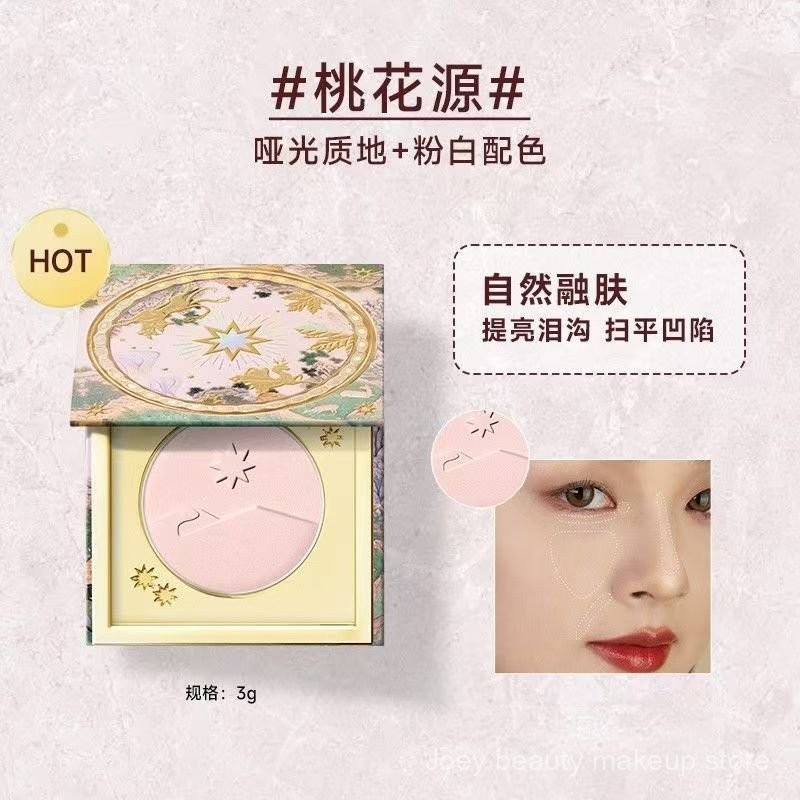 Girlcult Núi Và Biển Ánh Sáng Cao Lấp Lánh Mặt Trăng Hồng Biển Mờ Di Giãn Màu Sửa Chữa Và Ngủ Silkworms Làm Sáng Hoa Đào Sprin NC1A