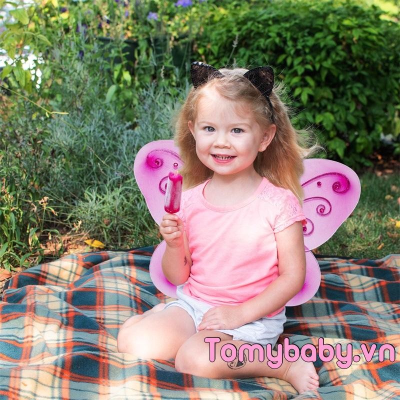 Trẻ Em Bé Gái Cổ Tích Bướm Chống Đỡ Có Thể Gập Lại Kim Cương Giả Quần Áo Phụ Kiện Cho Tiệc Sinh Nhật Halloween