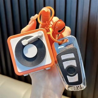 Mini Retro Máy Ghi Âm Móc Khóa Có Thể Ghi Âm Hộp Nhạc Mặt Dây Chuyền Móc Khóa Móc Khóa Cho Túi Chìa Khóa Trẻ Em Quà Sinh Nhật