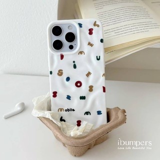 ibumpers Ốp Điện Thoại iPhone Hàn Quốc Dễ Thương Nhiều Màu Sắc Họa Tiết Tiếng Anh Cho IPhone 11 12 13 14 15 16 Pro Max Ốp Lưng Thiên Thạch Màu Kẹo Silicon Mềm Chống Sốc
