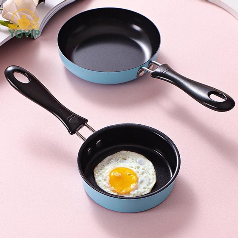 Chảo Chiên YOVIP Ngăn Inox Nồi Cảm Ứng Tròn Chiên Nhỏ Ăn Sáng Trứng Có Tay Cầm Dài Tiện Ích Nhà Bếp VN