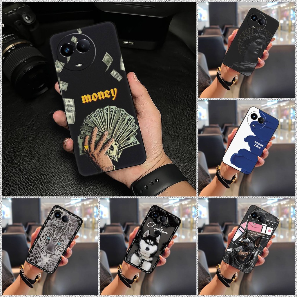 Hoạt Hình Thiết Kế Thời Trang Ốp lưng Realme V50 / V50S / C67 5G Ốp lưng Bọc Toàn Bộ Dễ Thương Chống Bụi Bẩn Bảo Vệ Chống Va Đập Silicone TPU Chống Sốc Chống Thấm Nước Chống Bụi