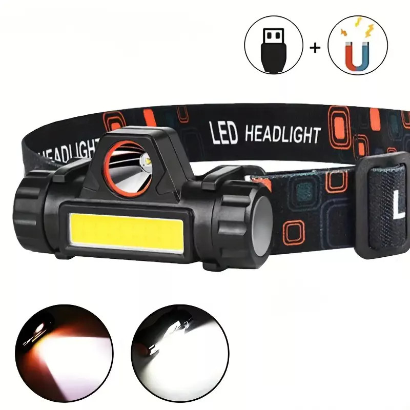 Xpe Spotlight COB Sạc Đèn Pha Nam Châm USB Chống Nước Sạc Nhanh Cho Cắm Trại Câu Cá