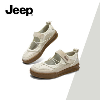 Giày thoáng khí mùa hè mới dành cho nữ JEEP - Áo khoác mỏng chống trượt đa năng chống trượt, phong cách Ballet Mary Jane, mặc hàng ngày thoải mái