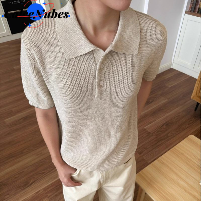 Áo Polo Nam CN Mùa Hè Mới Cổ Điển Thời Trang Dệt Kim Tay Ngắn