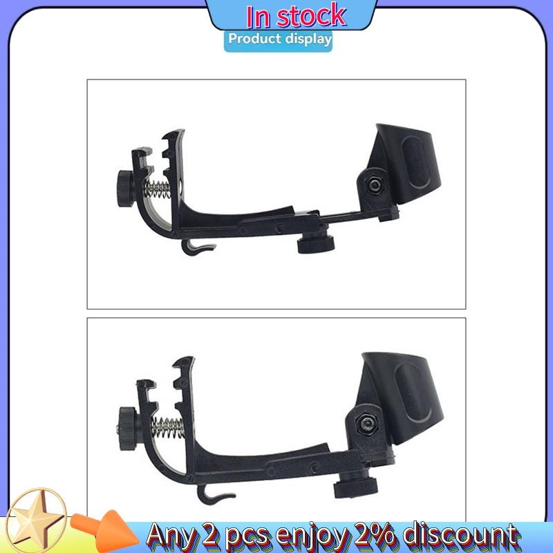 Còn hàng-Drum Rim Mic Kẹp 2 Chiếc Có Thể Điều Chỉnh Chống Sốc Gắn Micro Mic Kẹp Đứng Trên Trống Micro Clip